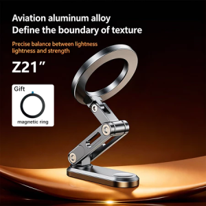 Mini Dual Sided Magnetic Phone Stands 360° Rotation Foldable Aluminum Alloy Phone Holder  Lazy Phone Bracket