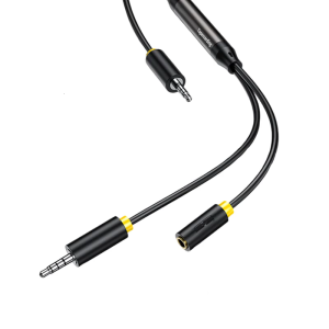 3.5mm Auditory Cable Pair Recording Line Bidirectional Durability for Headphones and Phones Compatibility
