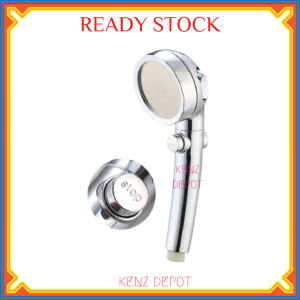 Pressurized boost hand shower/Water-saving hand-held shower - with on/off button