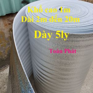 ( Khổ cao 1m x DÀY 5LY dài từ 2 đến 20m) Mút xốp PE cách nhiệt chống nóng mút PE chống nóng mái nhà mái tôn