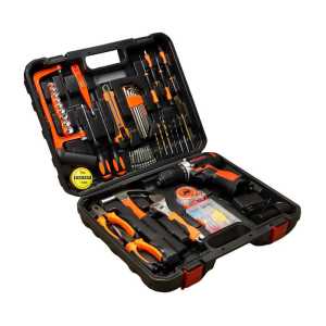 Alat Set Perkakas Impor Kualitas Tinggi Bor Cordless 12 V Listrik Palu Tang Obeng Kunci Pas Kunci L Dengan Box Kotak Penyimpanan 102 in 1