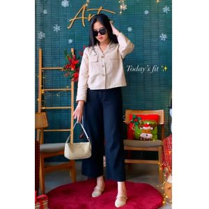 Bisa COD - Celana Jeans Kulot High Waist - Celana Kulot Jumbo - Jeans Kulot Korea Viral Terbaru - Celana Kulot Panjang