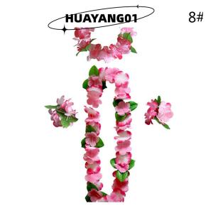 HUAYANG01 [2023 new HOT FASHION] 4 Vòng Cổ Vòng Hoa Phong Cách Hawaii hoa trang trí tự làm Đầm dự tiệc lạ mắt