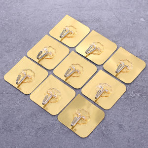 OEING 10Pcs Multi-Function Hook Transparent Strong Self Adhesive Hooks Key Storage Hanger for Kitchen Bathroom Door Wall