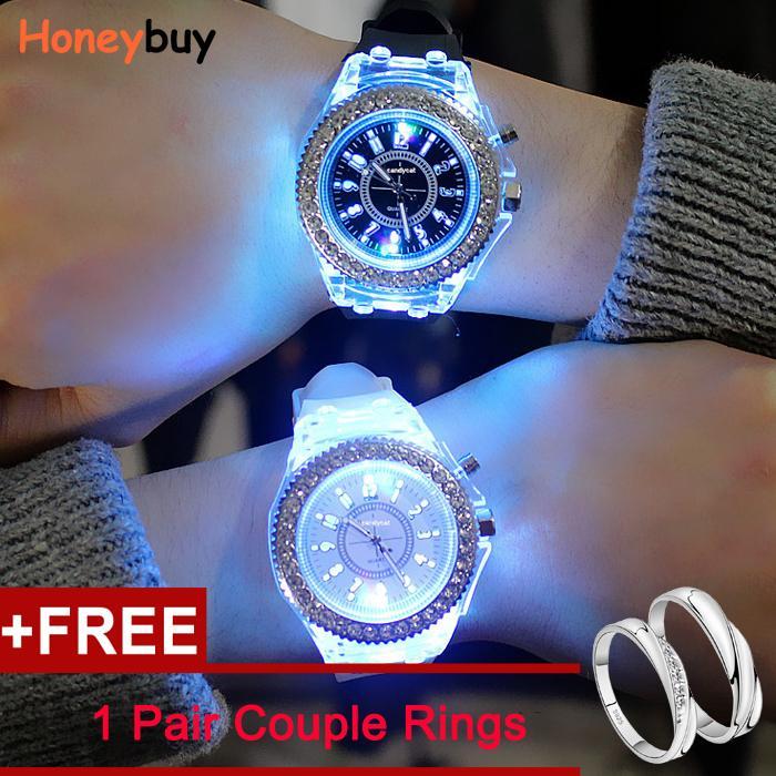 Buy 1 Take 1 GENEVA 2Pcs Set Hot Sale Couple Watch Luminous