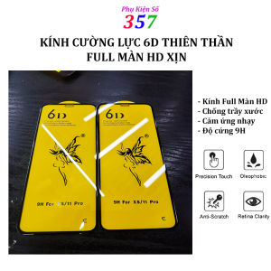 Cường lực 6D full màn cho iphone đủ mã tặng kèm bộ lau