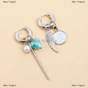 [COD] Man YingLie Delicate Jewelry Irregular Heart Earrings 2025 New Trend Temperament Blue Resin Drop Earrings For Girl Lady Gifts