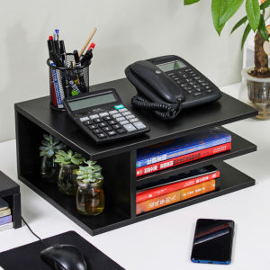 【Ship Today】Desktop Printer Holder/Storage Rack Wooden Office Storage Sturdy And Durable Three Tier Design