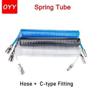 PU6*4 8*5 10*6.5 12*8 Polyurethane Air Hose for Compressor Hoses Flexible Tool Connector Spring Spiral Tube