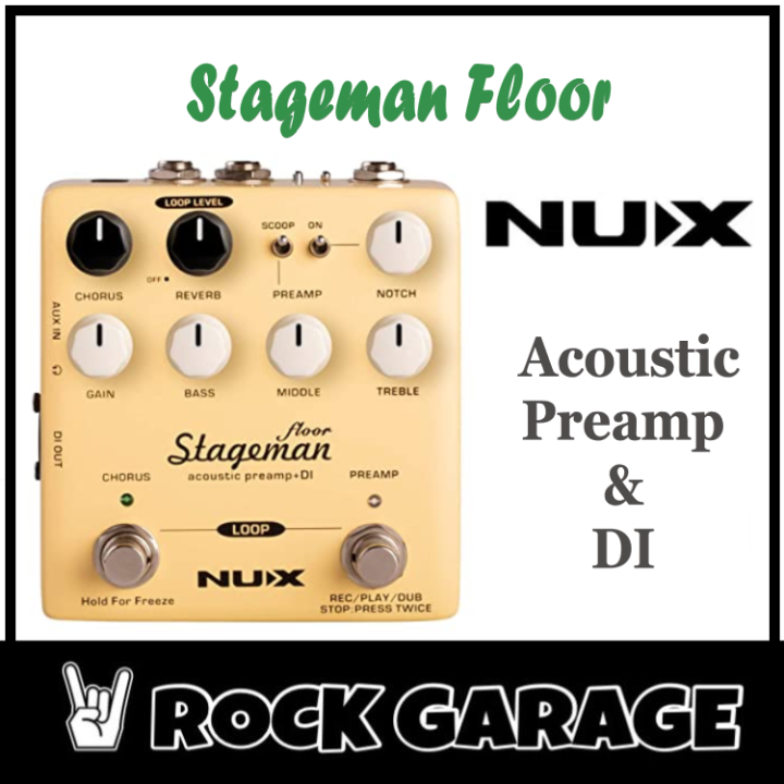 NUX Stageman Floor Acoustic Preamp & DI Pedal (NAP5)(NAP5) Lazada