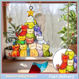 [COD]💖💖💖 ของประดับต้นคริสต์มาสรูปแมวน่ารักของขวัญสำหรับคนรักแมวของตกแต่งเทศกาลคริสต์มาสของตกแต่งสีส้มแบบแขวน