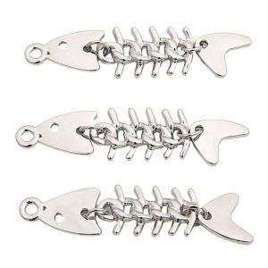 48x12mm 1pc/bag Alloy Metal Fish Penant For DIY Necklace Keychain Jewelry Making Accessories