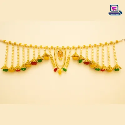Handcrafted Ganesha Door Hanging – Multicolor Traditional Indian Decoration for Diwali Wedding & Home Entrance Décor