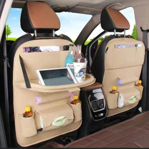 Car seat storage bag leather material Car multi-function storage bag Car seat back folding storage bag