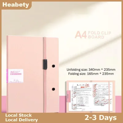 Heabety A4 Foldable Clipboard Folder Portable Clip Board for Writing Drawing Note Taking Office Home School Use
