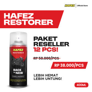 HAFEZ Paket Reseller 12 RESTORER Pengkilap dan Penghitam Body Motor Kendaraan