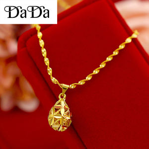 Vòng cổ vàng 24K chính hãng dành cho nữ - Trang sức cưới mặt dây chuyền hình tròn