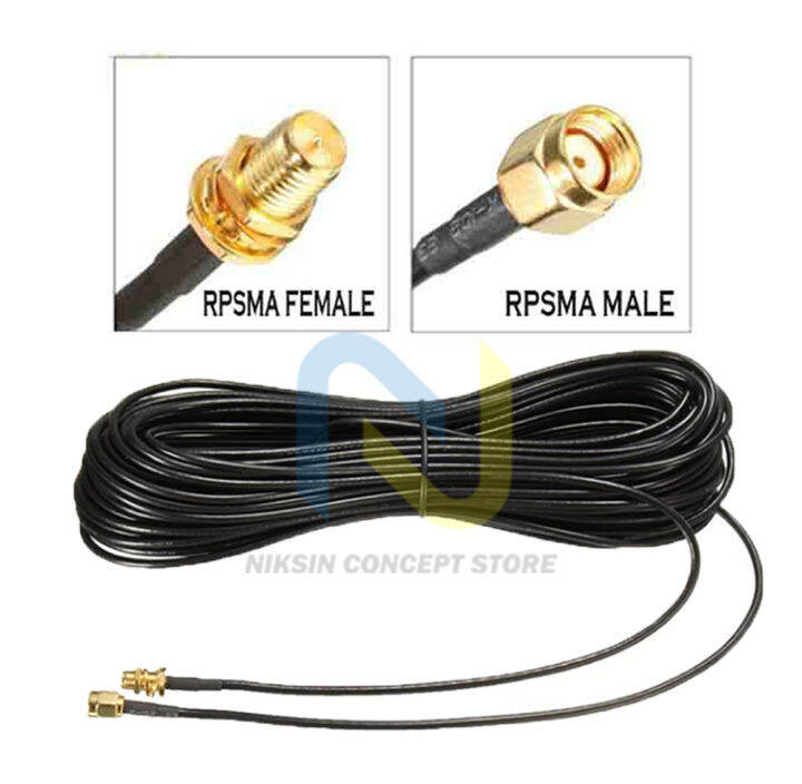 Rg174 Rpsma Male To Female Extension For Wifi Router Antenna Rpsma Extension Lazada 1650