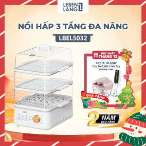 Nồi hấp điện đa năng LEBENLANG LBEL5030 hấp 2 tầng12L tiện lợi 800W bảo hành 2 năm - hàng chính hãng