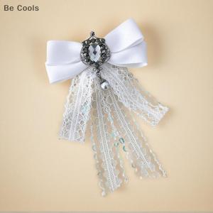 💟【Special price】💟Be Cools Vintage Lace Bow Tie Brooch Retro Ribbon Bowknot Brooch Mourning Brooch Suit Shirt Corsage Collar Pins Jewelry Accessories