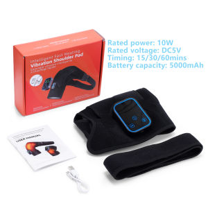 Wireless Heating Shoulder Massager APP Control 3 Levels Timer Shoulder Massage Brace Pain Relief Graphene Heating Frozen Shoulder Cuff Support Strap