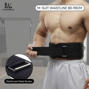 LouisWill Fitness Belt Weightlifting Belt Breathable Back Support Belt for Powerlifting Strength Training Lower Back Pain Relief Adjustable Workout Belt for Gym Fitness