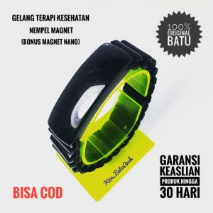 Gelang Batu Giok Black Jade Original Asli Aceh Plat Tabung Rantai