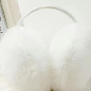 Minwen Portable Folding Winter Warm Earmuffs Fashion Solid Color Earflap Outdoor Cold Protection Soft Plush Ear Warmer