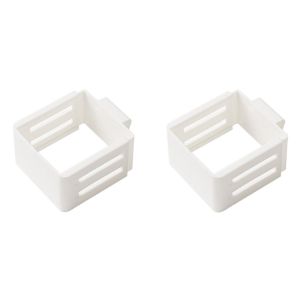 KAWAII BOX 2PCS Plastic Retractable Fridge Storage Box Hanging Adjustable Fridge Storage Container Durable Partition Grid Clip Fridge Side Door Organizer for Home