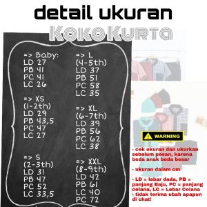 [ceriakid] Baju Koko Anak Setelan Celana dan Peci 0-9 tahun