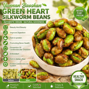 Crispy Wasabi Broad Beans Crunchy Savory Snack Spicy Wasabi Flavor Perfect Beer Snack Asian Party Food