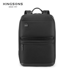 Kingsons Urban Style Backpack For Men 15.6 inch Laptop1800D Polyester Wear-resistant180° Opening and ClosingUSB Charging