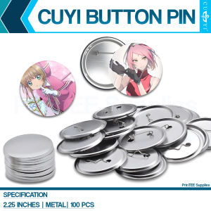PrinTEE - 10PCS CUYI Metal Button Pin 2.25" China Button Pins Round Badge for Crafts