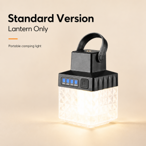 Keycool Portable Rechargeable LED Camping Lantern 5 Light Modes USB-C Outdoor Tent Light with Battery Indicator Splash Resistant Tripod Optional