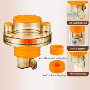 [HCM] 9.5x4.8cm Đầu nối ống thoát nước bồn rửa chén chống mùi hôi đa năng tiện dụng -Randy