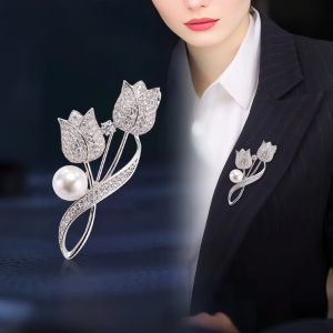 MD-C1325 Bros Cantik Elegan Motif Bunga Tulip Bros Jilbab Aksesoris Wanita Pria / Pin Baju Bros Jas