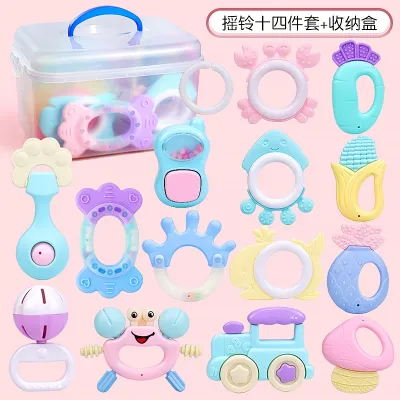 【SG Ready Stock】 Baby Teether Toys Teething Silicone New Born Gift Set Toy