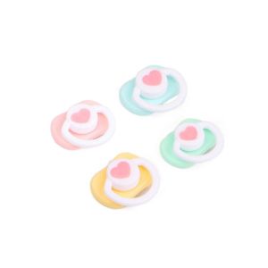 BEIBEI 4Pcs Miniature Mini Doll Pacifier Pacifier Model Plastic Doll Pacifier Accessories Kawaii Pink/Blue BJD Doll Dummy Pacifier Doll House