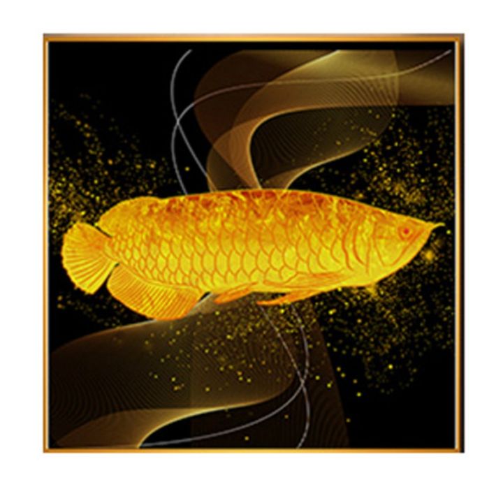 5D DIY Rhinestone Diamond Painting Crystal Arowana Fish Animal Full Drill  Round Daimond Cross-stitch Kits Embroidery