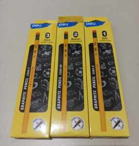 Deli Original Pencil No. 1 2  3 Hexagonal Rod Cc089-B Cc089-Hb (1Box) School Supplies