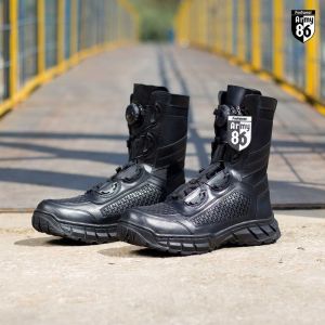 Sepatu Pria PDL TNI POLRI Pria Wanita Tali Putar Sarang / jaring Tawon Army 86