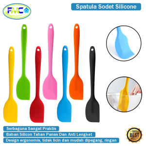 Spatula Silikon High Quality Food Grade Sodet Tahan Panas Sutil Pengaduk Adonan Anti Lengket Multifungsi Murah Kuat Full Silicon Spatula Kue Sodet Silicone Memasak Baking Spatula Pencampuran Mentega