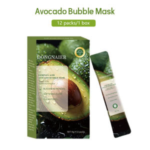 Masker Gelembung Avocado Masque Buih Pembersih Dalam Pori Penapisan Masker Buih Pencerah Kulit 12X Topeng Buih Avocado Topeng Buih Avokado untuk