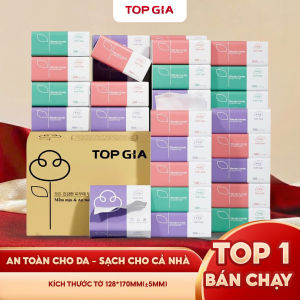Giấy ăn gấu trúc Top Gia cao cấp thùng 30 gói dùng cho da nhạy cảm dai mềm tự nhiên thân thiện môi trường