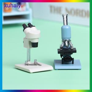 xuhaiy 1 cái 1:12 Dollhouse thu nhỏ kính hiển vi phòng thí nghiệm Thiết bị mô hình thí nghiệm cảnh trang trí đồ chơi