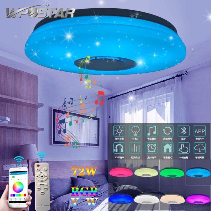 72W LED Starlight Ceiling Light with bluetooth Music Speaker