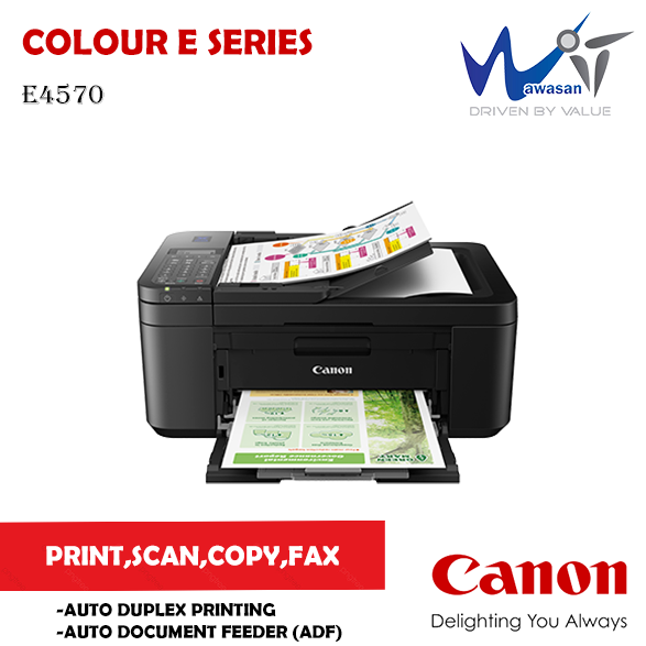 Canon Pixma E4570 All-in-One Print Scan Copy Wifi ,Duplex