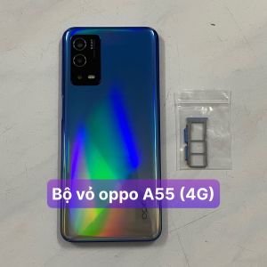 bộ vỏ sườn oppo A55 (4G) kèm khay simphím âm lượngkính camera