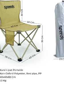 SPEEDS Kursi Lipat Portable Kursi Lipat Outdoor Portable Kursi Mancing Kursi Camping