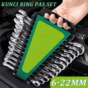 Kunci Ring Pas Set 8 Pcs ( 6 -22 Mm ) Lengkap Murah - Kunci Ring Set 8 pcs Double Offset Ring Spanner Set Kunci Ring Pas 8 pcs